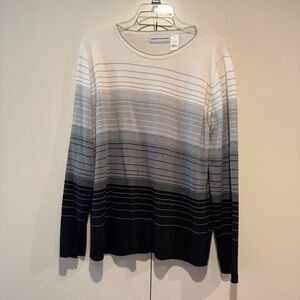 5/25 Women’s Large Grey and Black Ombré Sweater by Alfred Dunner